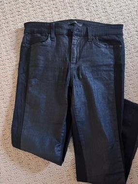 Joe's Jeans Black Coated Skinny Jeans